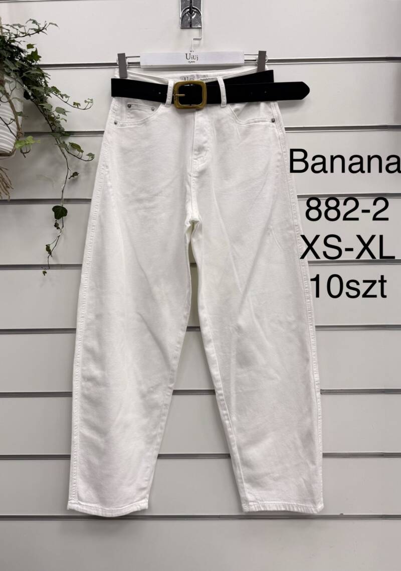 Spodnie damskie jeansy Roz XS-XL, 1 Kolor Paczka 10 szt